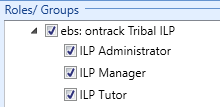 Required ontrack ILP Roles